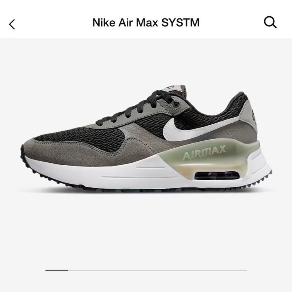 NIKE Air Max SYSTM gray/black/white
